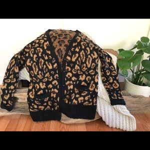 Leopard print cardigan